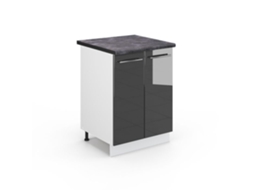 Móvel baixo de cozinha Vicco Fame-Line, Antracite alto brilho, 60 cm, PA Antracite