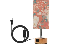 Luminária de mesa grande Linqin com LED sensível ao toque e cúpula de tecido, 3 temperaturas de cor para quarto.