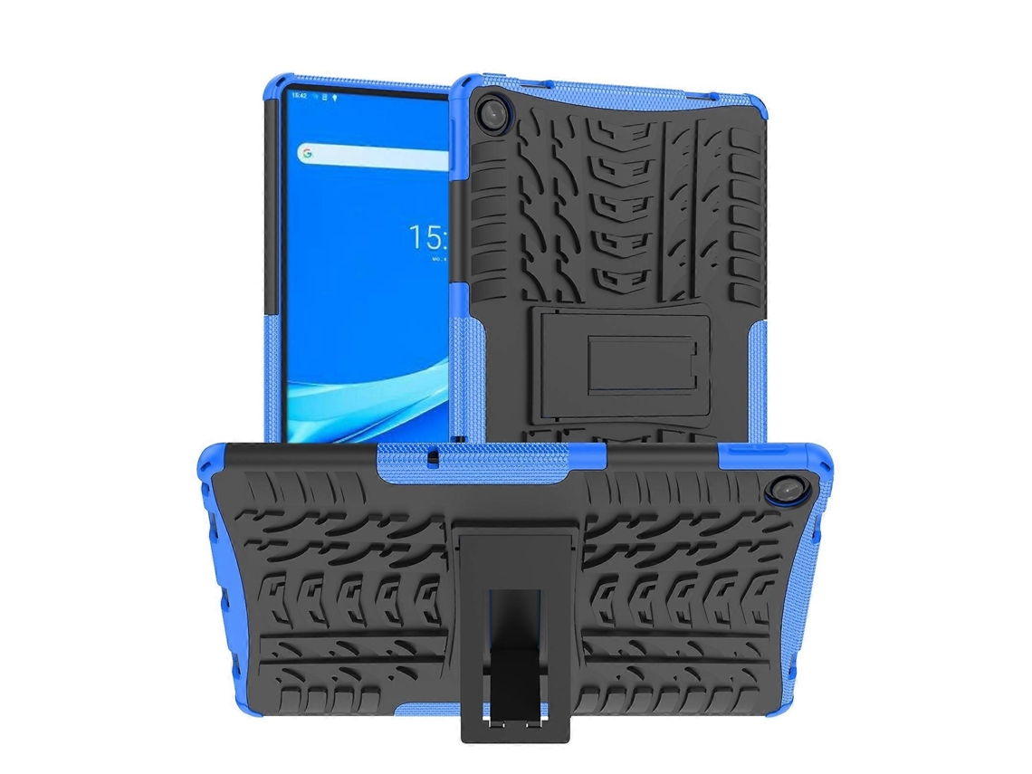 Capa À Prova De Choque Em Tpu+pc Com Textura De Pneu Para Lenovo Tab M10 Plus 10.6 3ª Geração (2022) Com Suporte.
