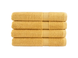 Vidaxl Toalhas De Sauna Premium Solund 4pcs 80x200cm 600 Gsm Dourado