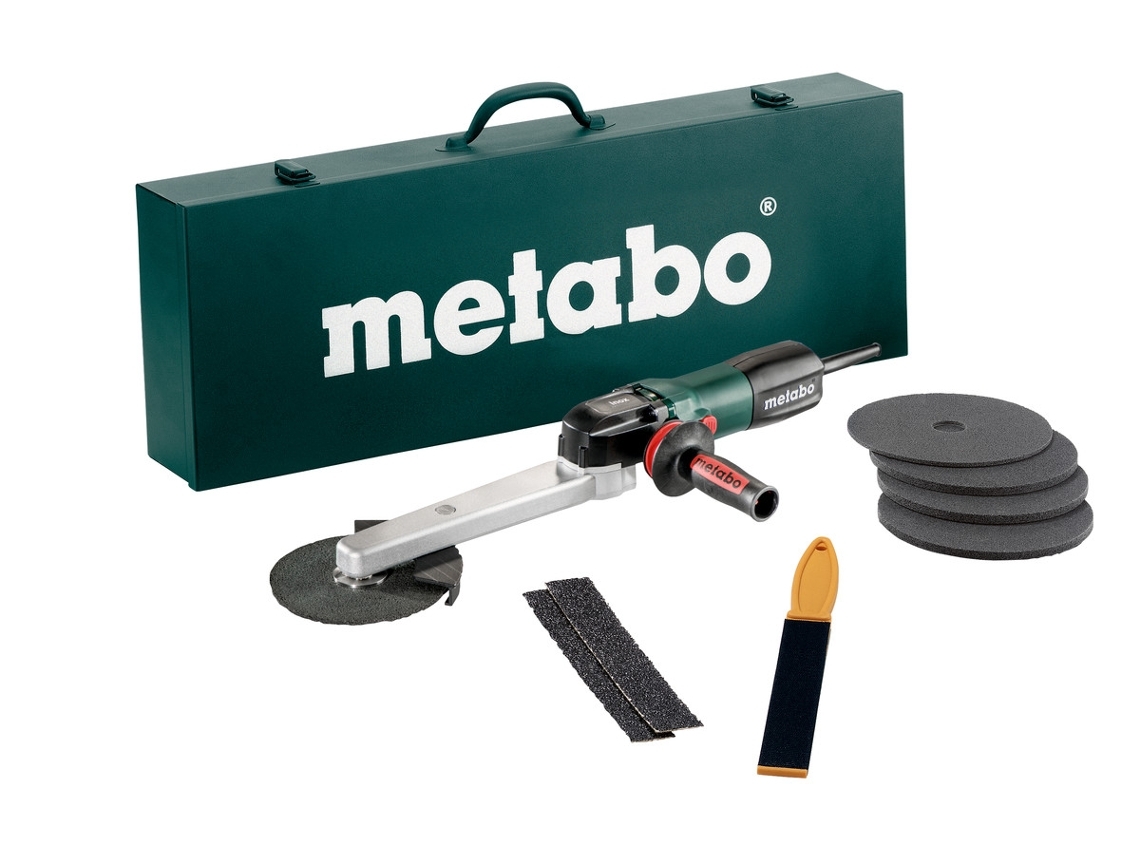 Conjunto De Lixadeiras De Solda De Filete METABO Knse 9-150/Caixa De Transporte De Chapa De Aço