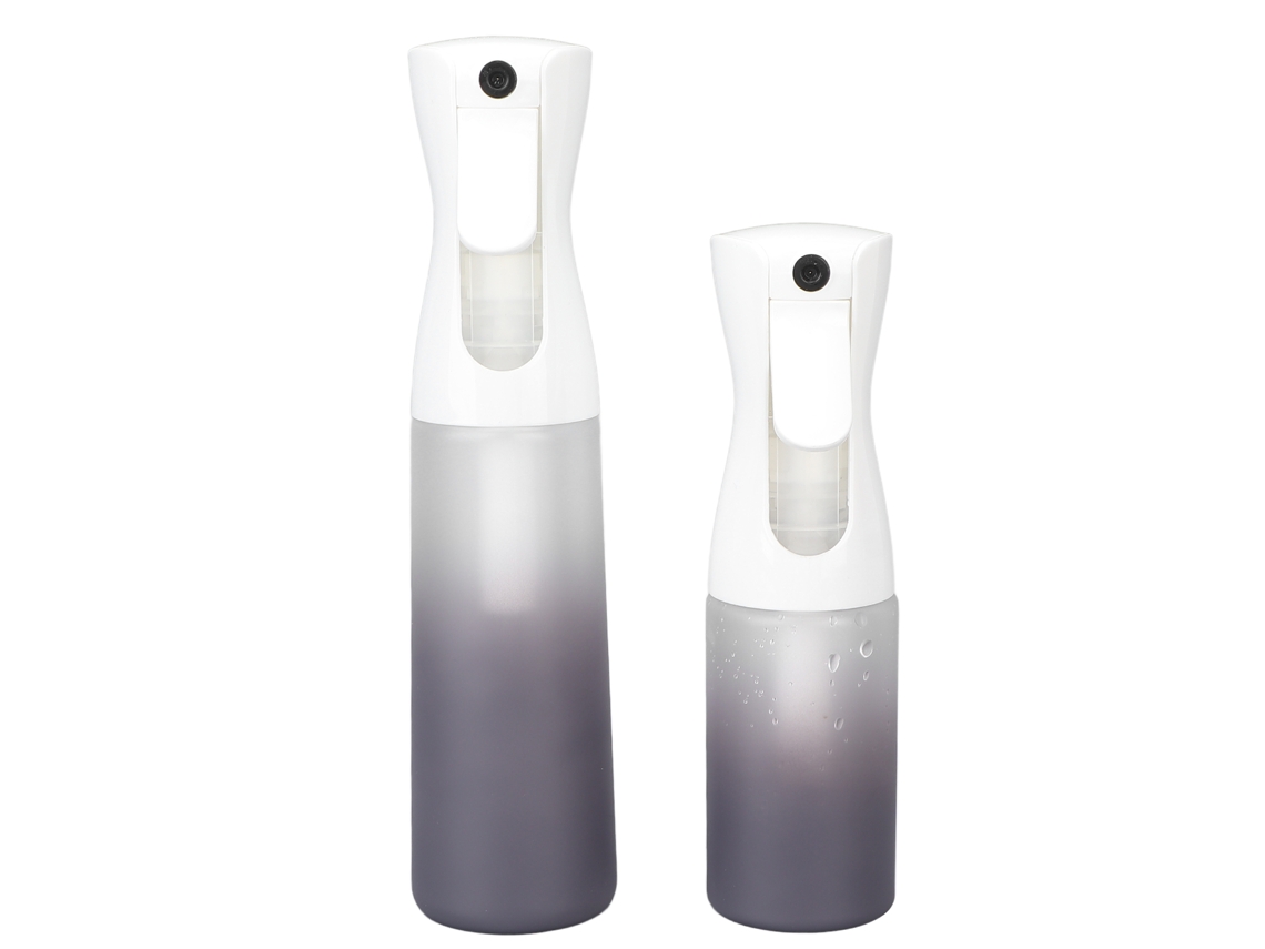 2 Unidades De Botellas De Spray Recargables Vacías Para Cabelo 300ml 200ml Cinza