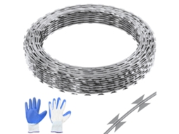 Arame Farpado 75 M 5 Rolos De Arame Para Cerca De Jardim Com Luvas Vevor