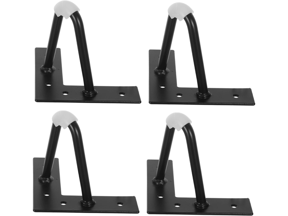 Mipcase Conjunto De 4 Pés Metálicos Reforçados Para Móveis, Mesas E Sofás, Com Protetores Antiderrapantes Para Proteção