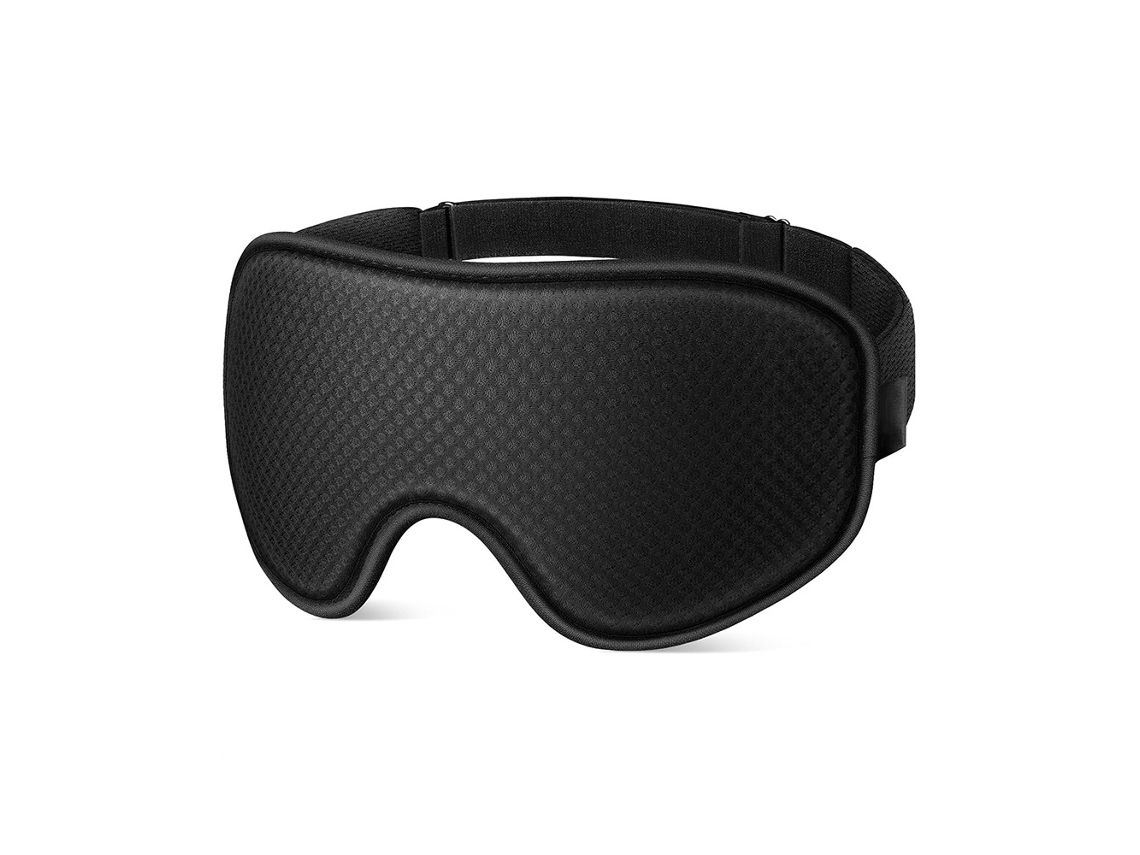 Máscara de Dormir Preta em Formato 3d, Espuma Viscoelástica, Bloqueia a Luz, Ajustável para Escuridão Total e Conforto AQUAFORGE