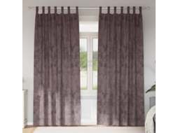Vidaxl Cortinas De Veludo 2 Unid. Castanho 225 X 140 Cm Veludo