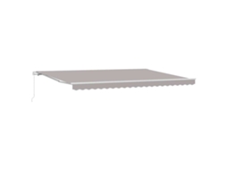 Toldo Retrátil Manual Vidaxl Cinzento Claro Tecido
