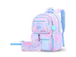 Conjunto de Mochila Escolar com Estojo CUICH (azul)