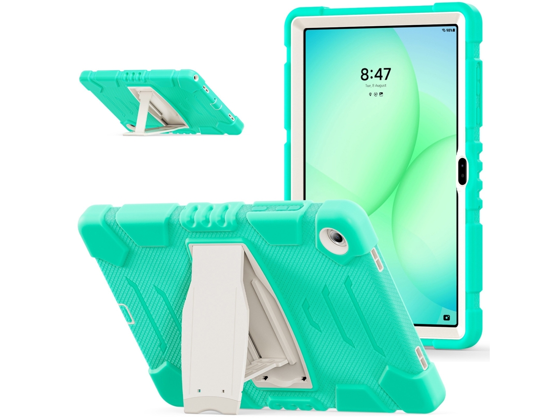 Tressino Capa Tablet Para Samsung Galaxy Tab A11 8.7 Polegadas 2025 Resistente A Quedas Com Suporte, Verde Menta