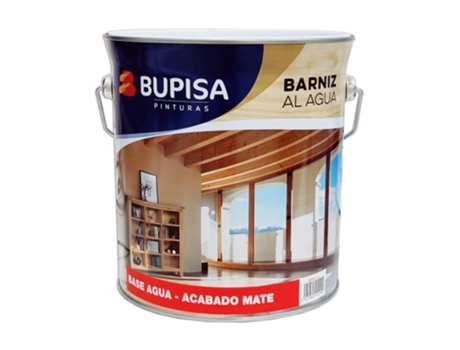 Barniz Al Agua Mate Incoloro Bupisa 4 Lt