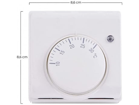 Termostato Analógico Manual S/Int. 10-30º Branco NINE&ONE