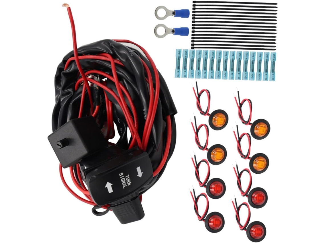 Kit de pistão 12V para UTV/ATV com Chicote e interruptor basculante pré-instalados.