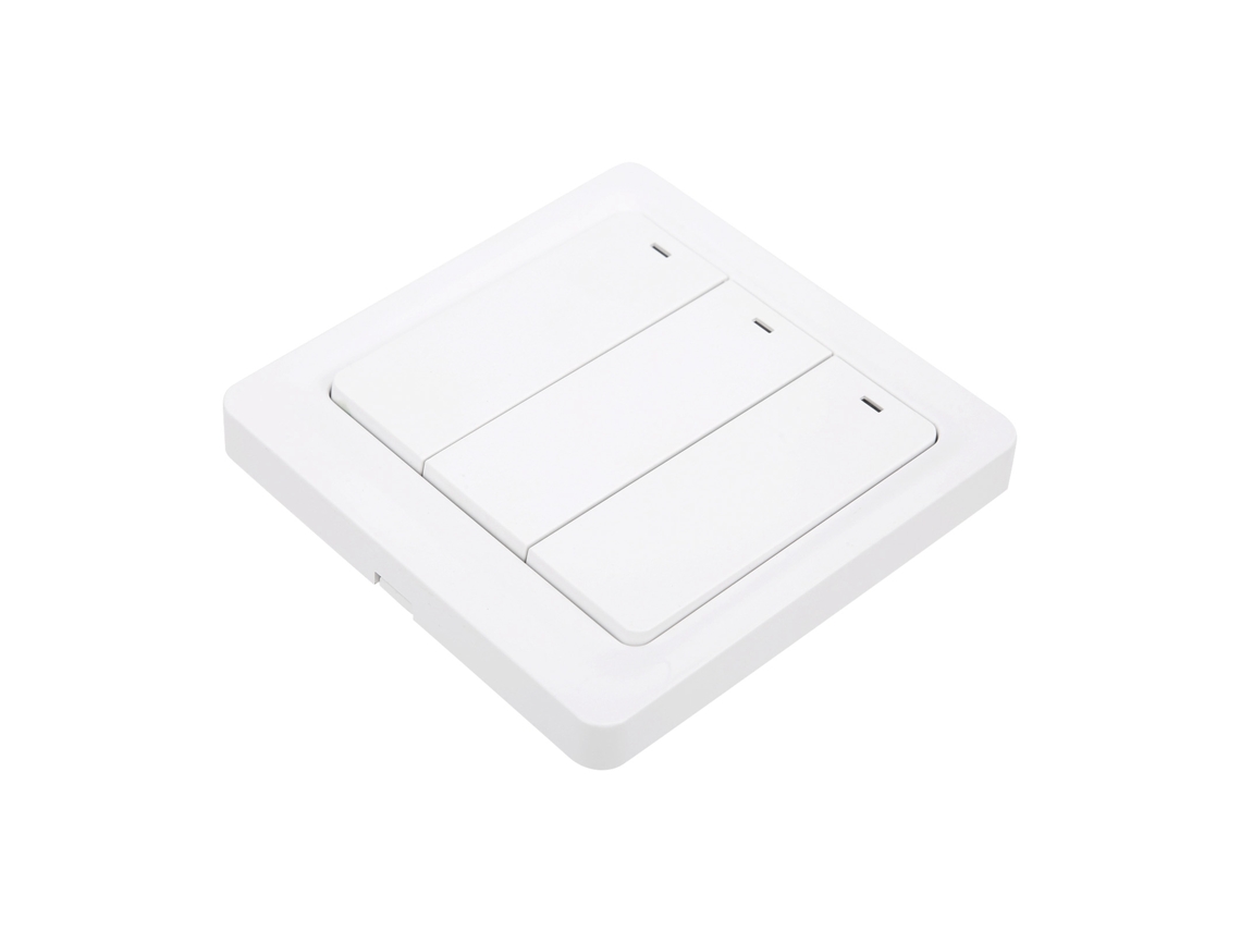 Interruptor Inteligente De Parede Com Botão De Pressão 3 Interruptores 600w Abs Para Tuya Zigbee Ac 110‑240v Sem Fio De Fogo