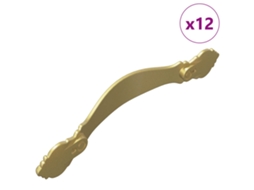 Conjunto 12 Cabo Decorativo Vidaxl Dourado Metal (143 X 19,2 X 20 Mm)