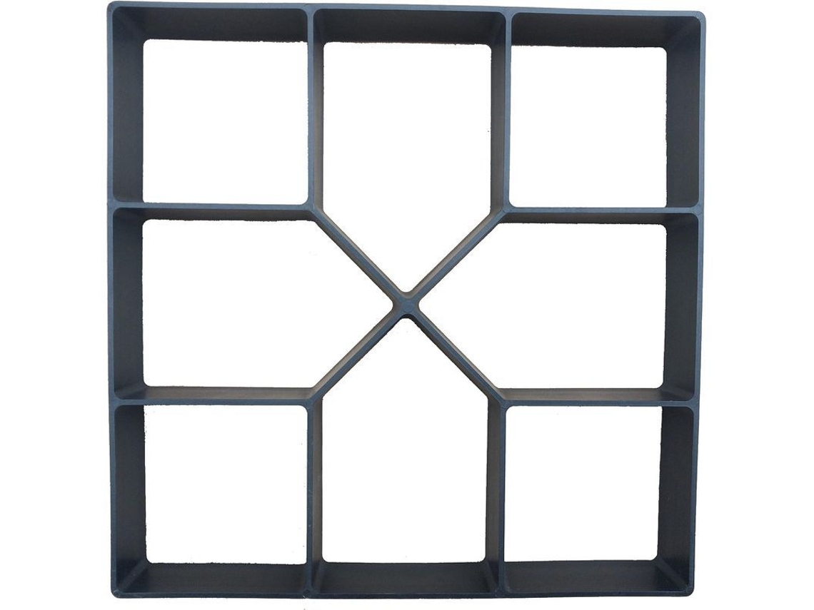 Molde de Pavimento de Plástico 40x40cm para Jardim | S/MARCA