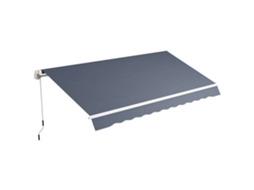 Toldo externo ORBITRA COMMERCE, braços retráteis, manivela, 360x250cm, cinza