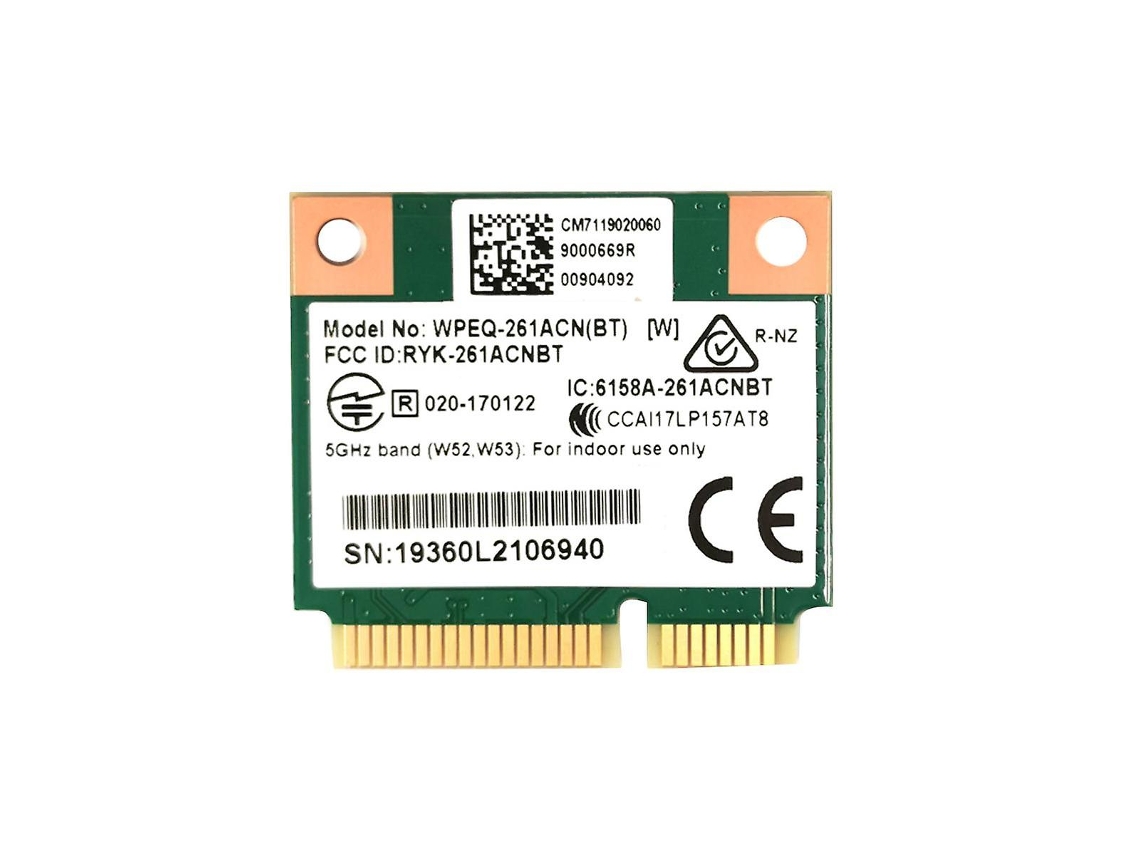 Qca6174 Wpeq 261acn Placa Wi Fi 802.11ac 867m Qca6174 Bluetooth 4.2 Wi Fi 5 Mini Pcie Sem Fio Para Carro Slowmoose (bt)