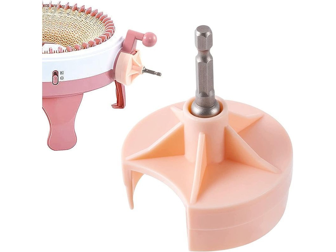 Adaptador De Manivela Para Máquinas De Tecer Sentro 22 40 48 Jamit Com Bit De Aço Hexagonal Rosa