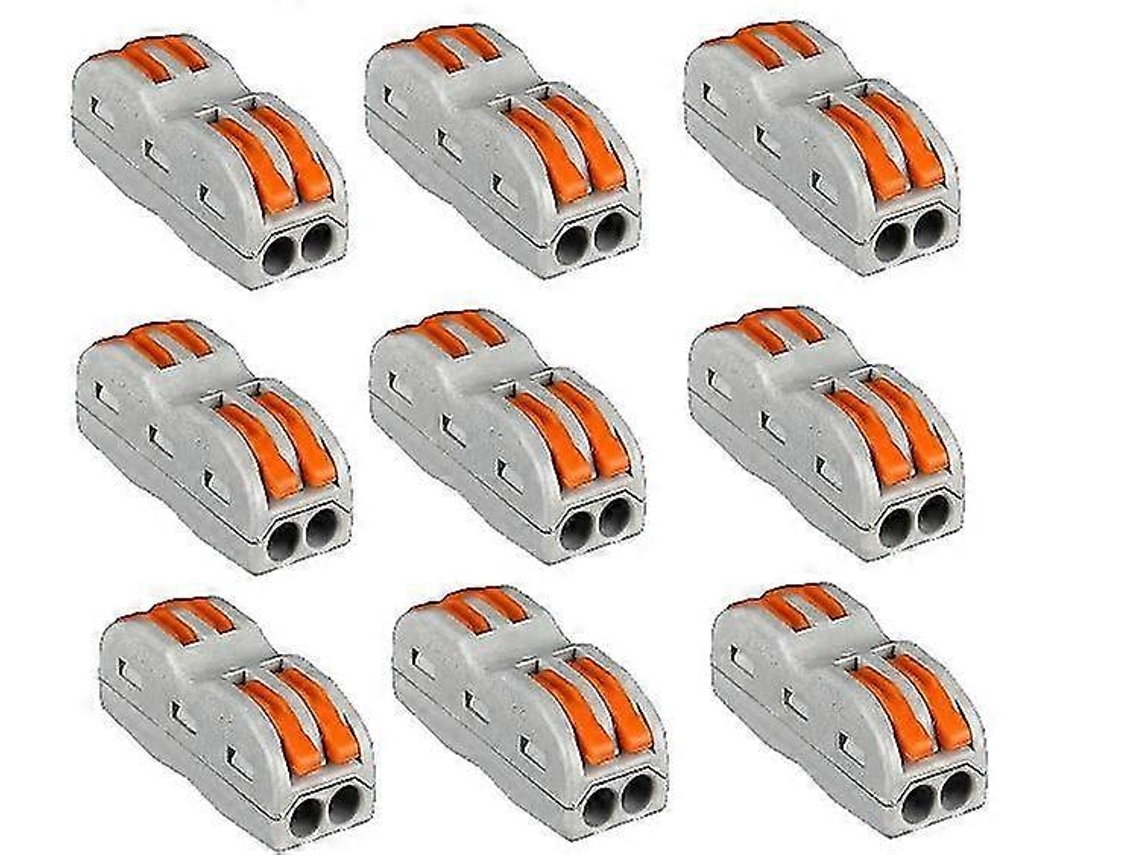 30 Conectores de Cable Compactos Lever nut Spl 2 para Led, Terminales Rápidos Reutilizables Con Material Pa66 Retardante de Fuego