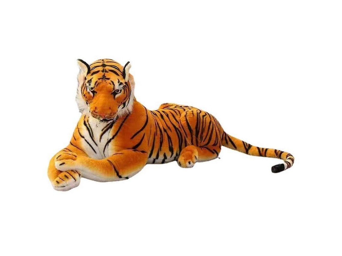Urso Tigre De Pelúcia Macio Confortável Brinquedo Amarelo Almofada De Decoração Para Lar 35 Cm Naranja