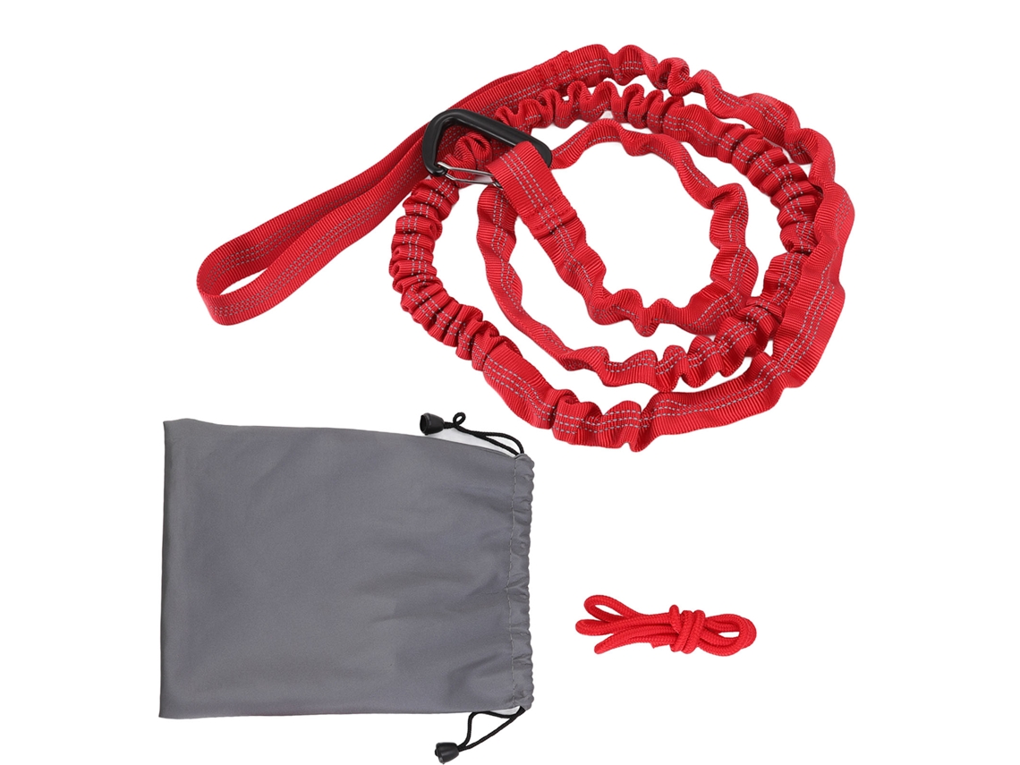 Corda de nylon resistente para remo de bicicleta, 1,7 m, portátil, vermelha