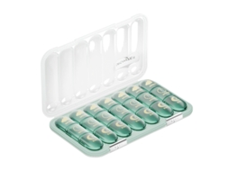 Organizador Semanal de Comprimidos CHRUI 21 Células 3 Vezes Ao Dia Sem Bpa (verde Transparente)
