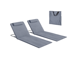 Conjunto de 2 Esterillas Reclinables 134x48x33cm BTFORUS