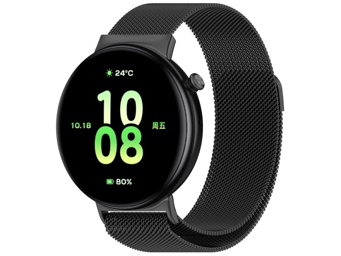 Bracelete para Honor Watch Fit Milan Aço Inoxidável Magnético Preta XIAOMOYU