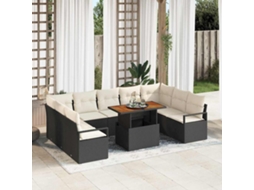 Vidaxl Conjunto De Sofá De Jardim 10 Unid. 9-número De Lugares