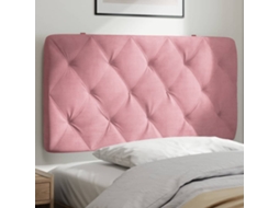 Vidaxl Almofadão De Cabeceira 100 Cm Veludo Rosa