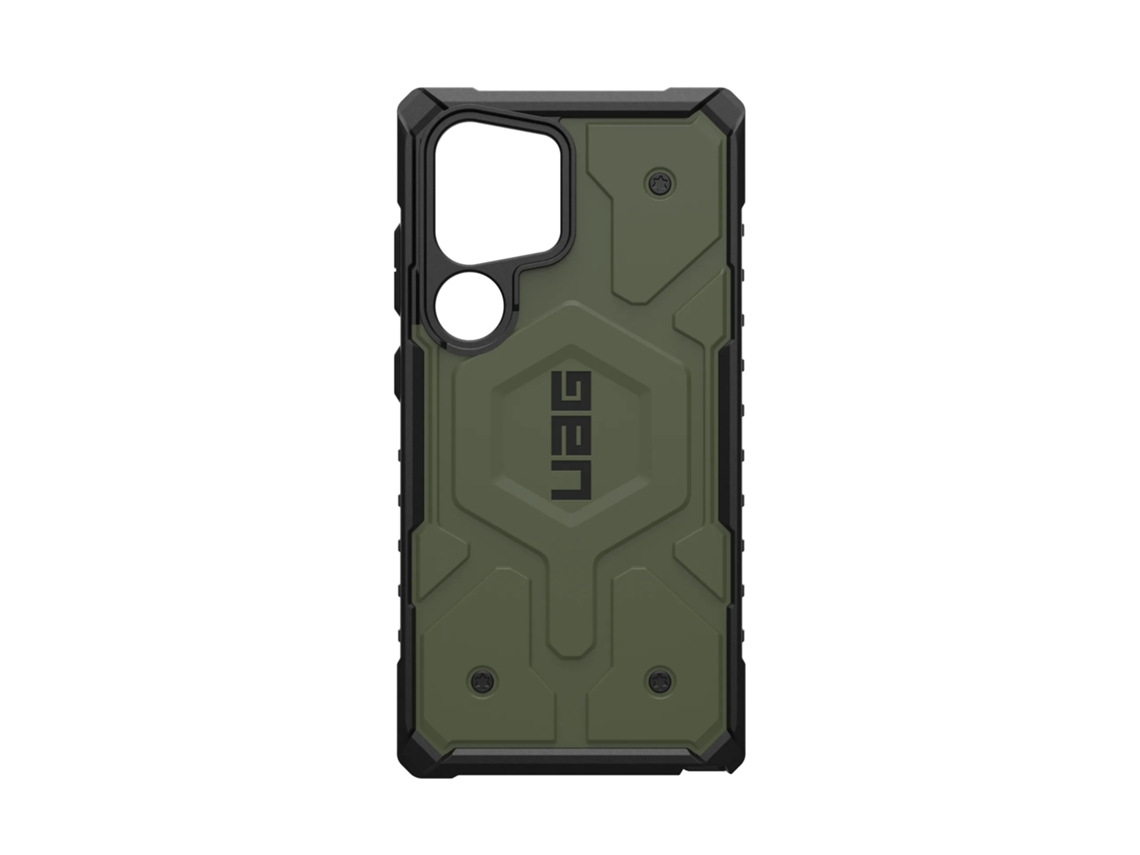 Capa Uag Pathfinder Magnet Olive Drab Telemóvel para Samsung Galaxy S24 Ultra URBAN ARMOR GEAR Pele Sintética Verde