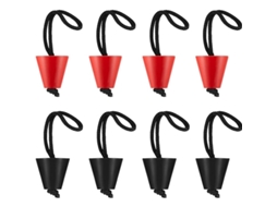 Kit De 8 Plugues De Canoa Em Silicone Com Cordão Para Furos De Drenagem E Parafusos De Vedação