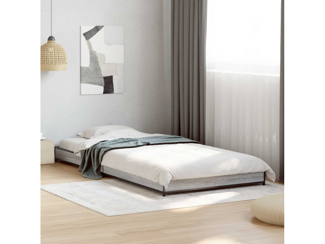 Vidaxl Estrutura Da Cama Sonoma Cinzento 80 X 200 Cm