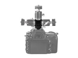 Adaptador De Cold Shoe De Alumínio Com 4 Cold Shoes E Parafuso 1/4 Para Câmeras Dslr