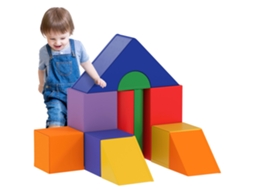 Kit 11 Peças Módulo Habilidades Motoras Infantil, Blocos de Construção Espuma Epe Multicoloridos, Brinquedo Educativo para Bebês 1 a 3 Anos CHEZMOI