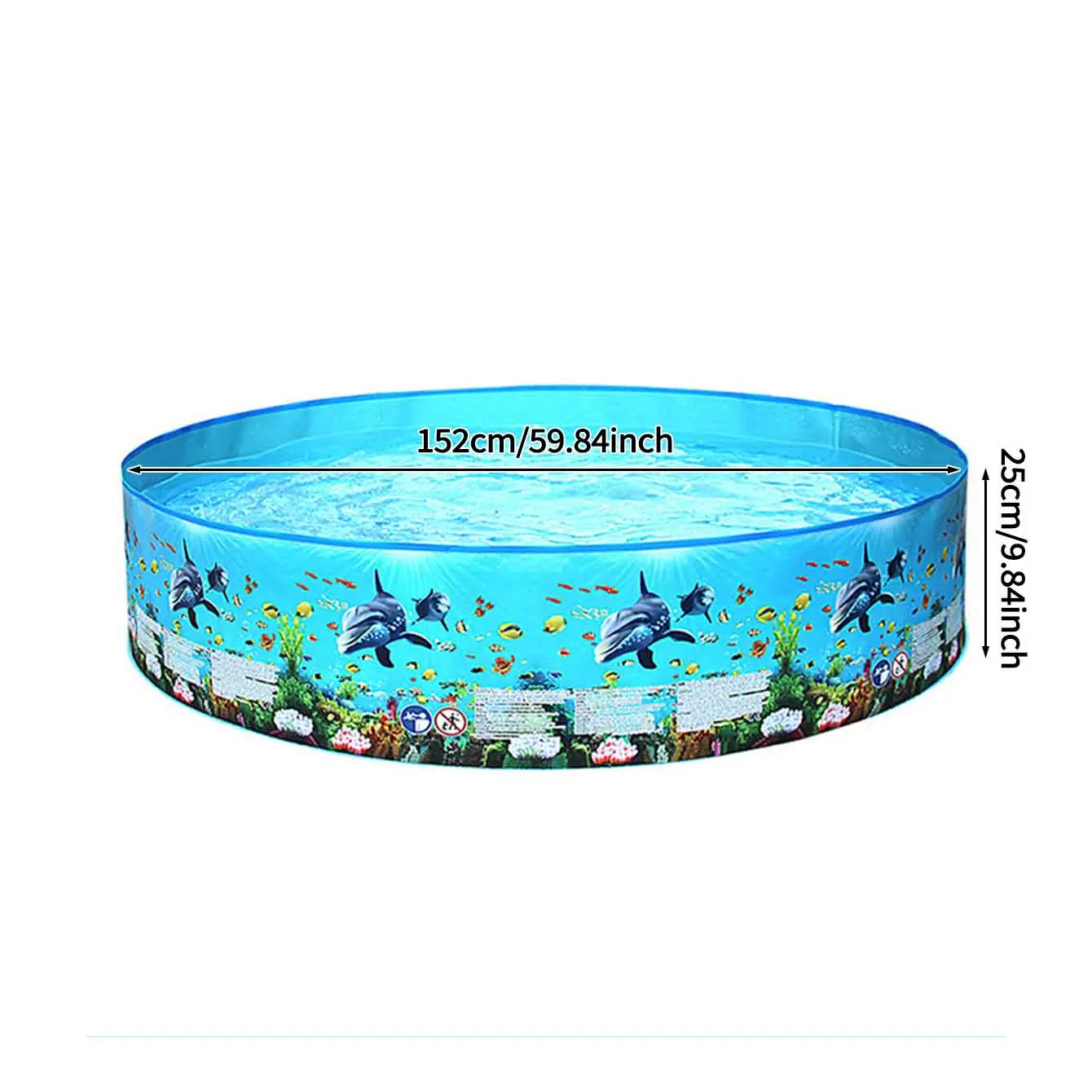 (152 Cm) 1 Piscina Dobrável De Estimação, Redonda, Em Pvc, Banheira