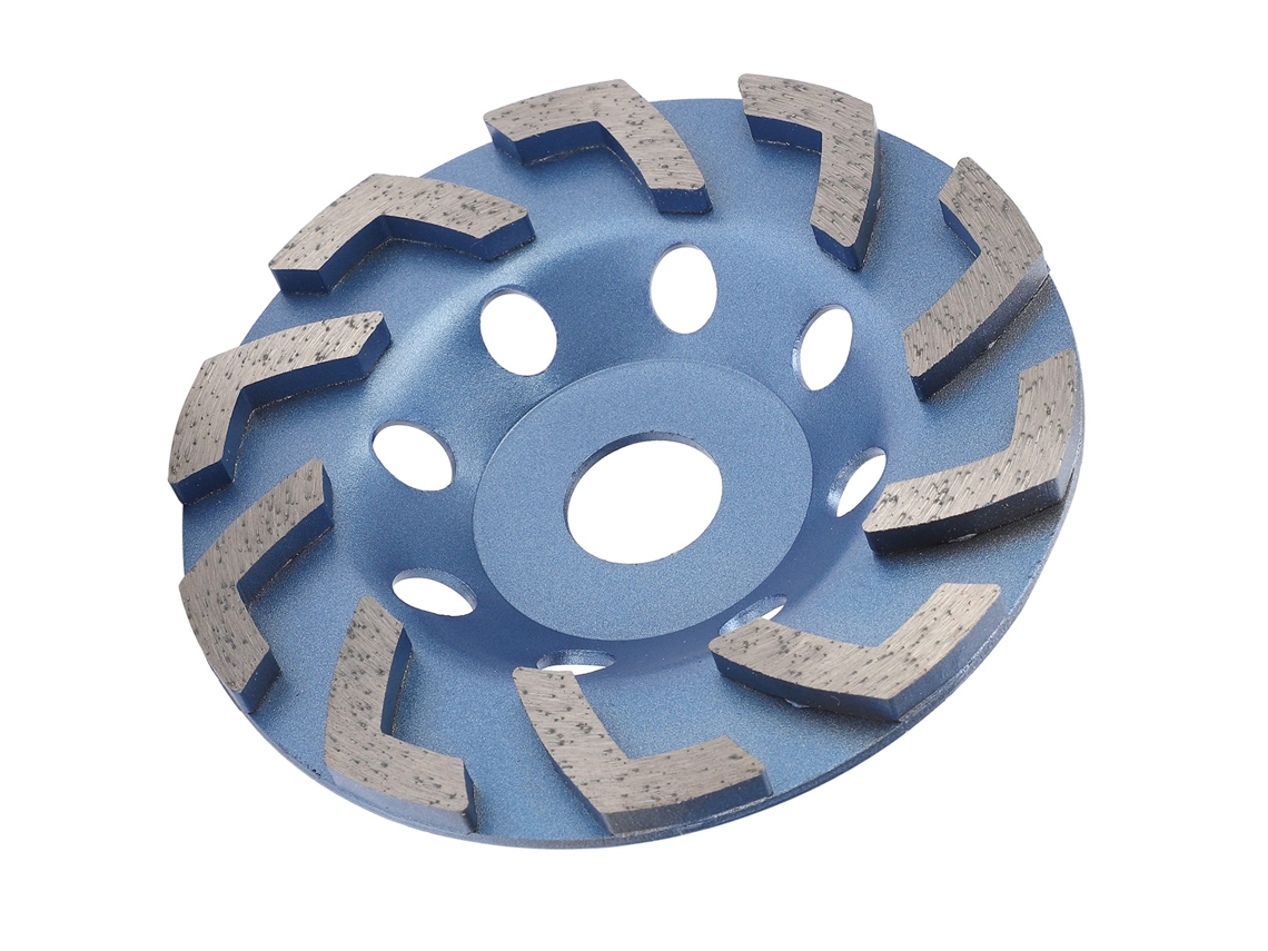 Muela De Esmeralda Na Copa 10 Dentes Azul 125mm Para Lixar Concreto Pedra Cimento