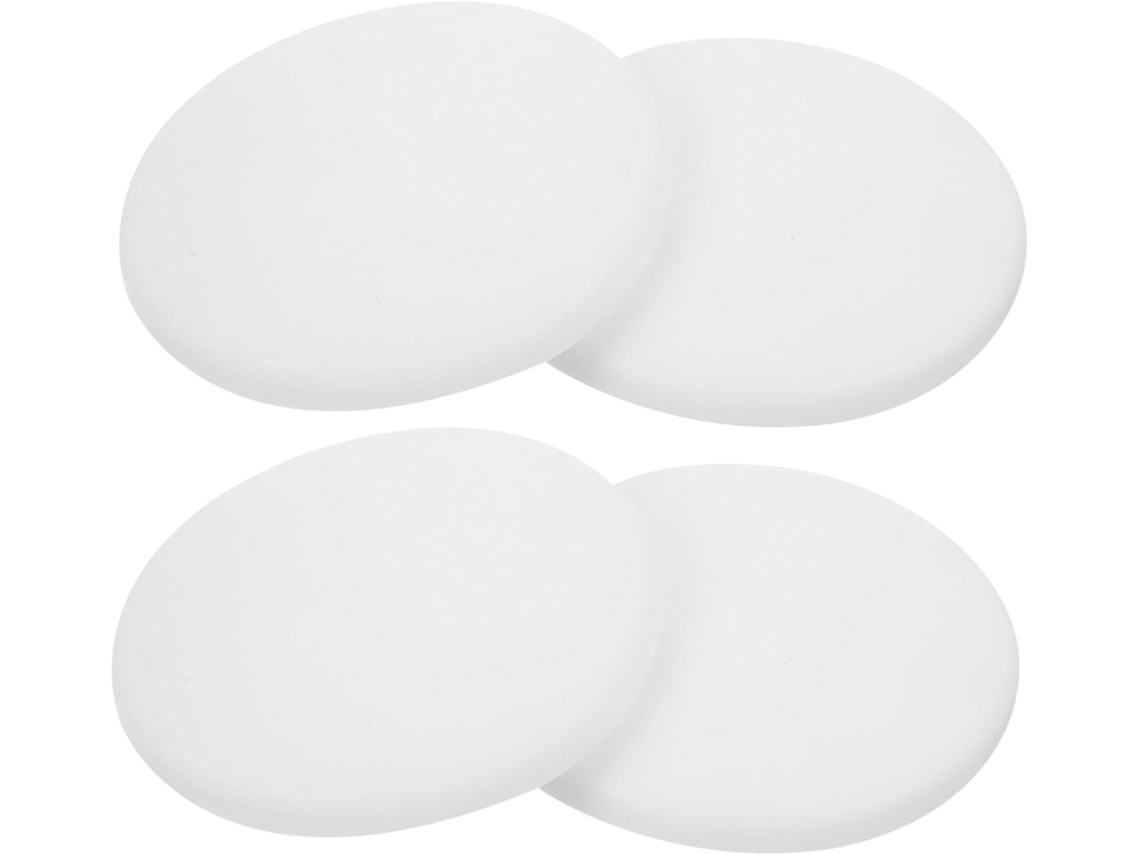 Batente De Porta Silicone, Com Amortecimento De Som E Fácil Instalação, Branco, 4 Peças, Almofadas Adesivas Para