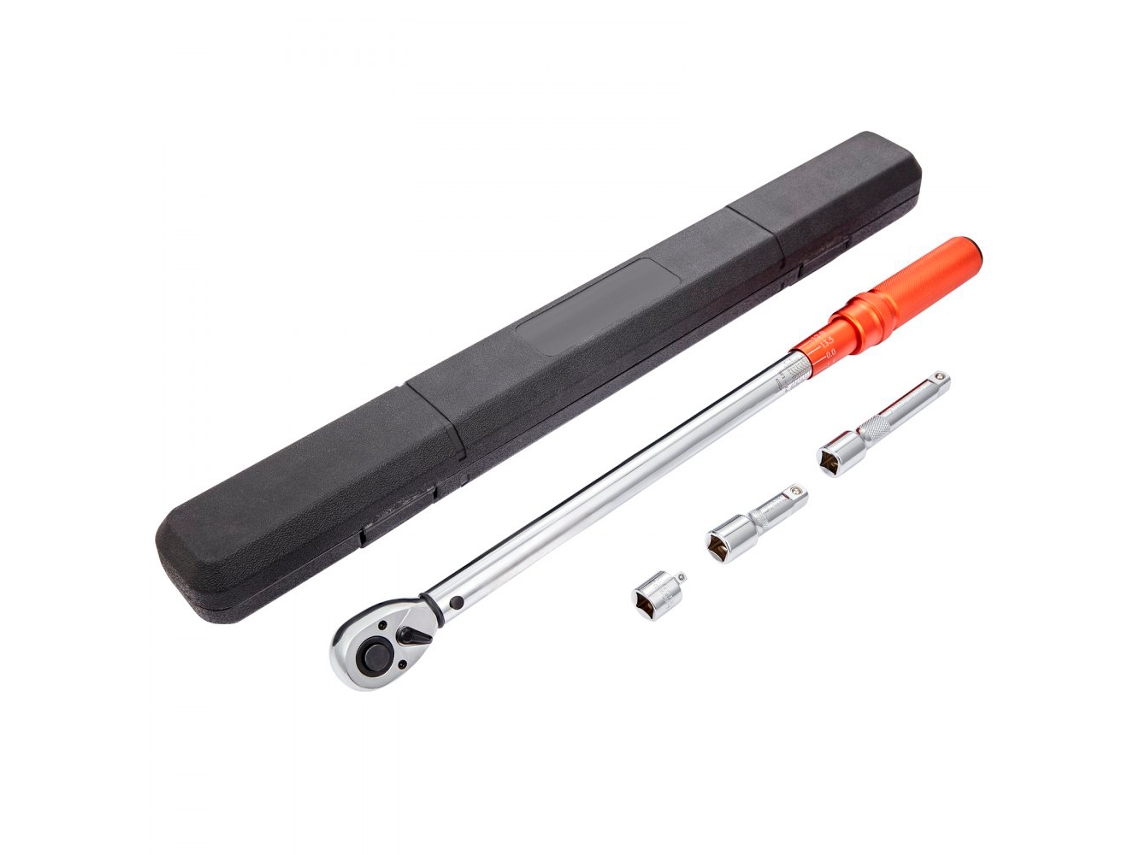 Chave De Torque Ajustável 1/2 340nm Com Adaptador, Extensão E Estojo Tekmaquinas