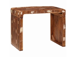 Vidaxl Mesa De Apoio Castanho 60 X 35 X 46 Cm Madeira Reforçada Sólida
