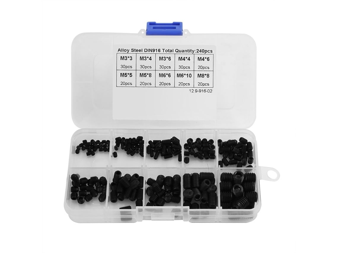 240 Parafusos M3 M8 Cabeça Sextavada