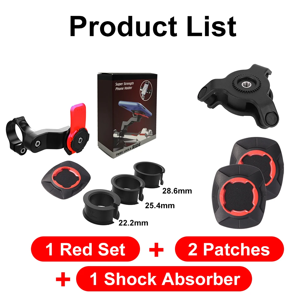 Suporte para Celular Quad lock Motocicleta e Bicicleta, com Rotação de 360°, Navegação Segurança. AQUAFORGE