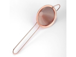 Nova Line copo de Chá com Peneira de Aço Inox Cônica 8.5cm Rosa Dourado para Cocktails e Café