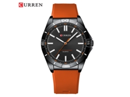 Relógio Esportivo Masculino com Mostrador Grande, Movimento de Quartzo e Pulseira. MDUG (laranja)