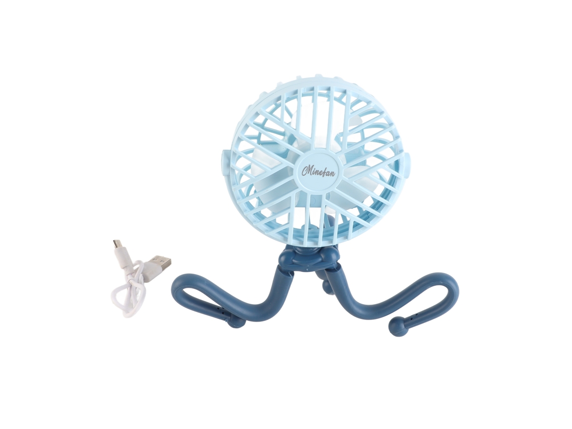 Laxiscreed Ventilador Compacto Recarregável Usb, Silencioso E Portátil Com Suporte Para Carrinho De Bebé