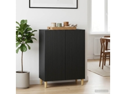 Vidaxl Buffet Preto 66 X 34,5 X 90 Cm Derivados De Madeira