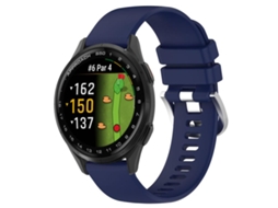 Bracelete para Garmin Approach S50 Silicone Fivela Prateada Brilhante Líquida Azul Escuro XIAOMOYU (20mm)