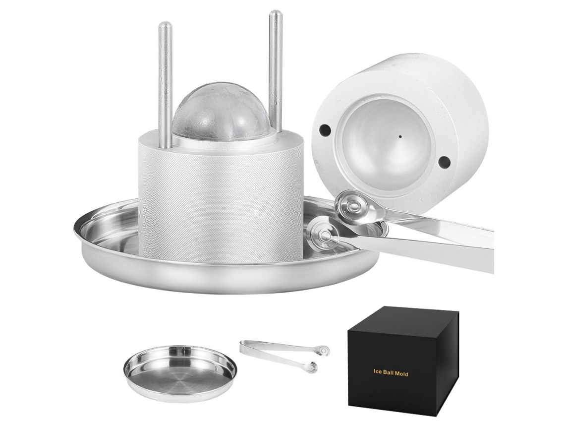 Conjunto De Formas Para Gelo 60mm Em Alumínio Com Pinça E Bandeja Tekmaquinas