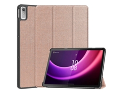 Capa De Couro Para Tablet Lenovo Tab P11 Gen 2 Custer Pure Color Com Suporte Triplo
