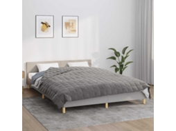 Vidaxl Manta Pesada 9 Kg 200x200 Cm Tecido Cinza